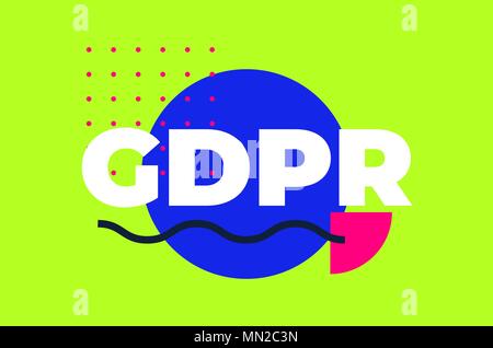 General Data Protection Regulation Abstract Geometric Design Stock Vector