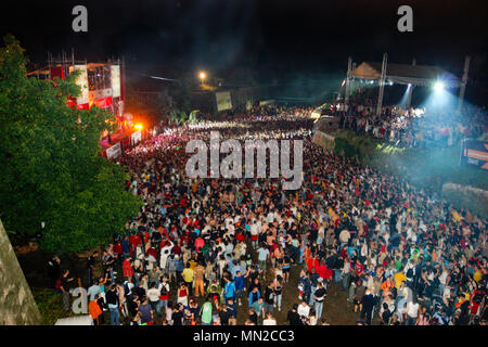 Dance arena at  the Exit Music festival 2005 in the Petrovaradin Fortress, Novi Sad, Serbia. Stock Photo