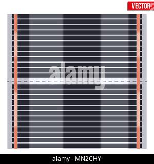 infrared floor heating system Stock Vector