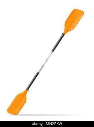 paddle for kayak or canoeing vector illustration isolated on white background Stock Vector