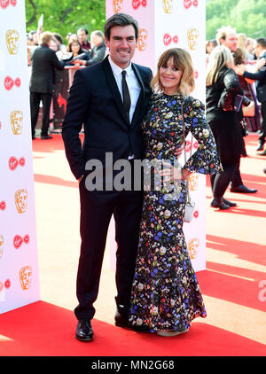 Jeff Hordley and Zoe Henry attending the Virgin TV British Academy Television Awards 2018 held at the Royal Festival Hall, Southbank Centre, London. Stock Photo