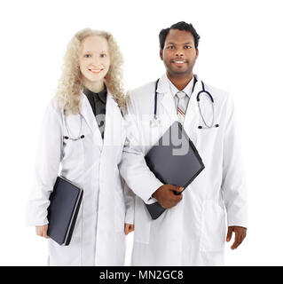 Successful African American men and women health workers Stock Photo