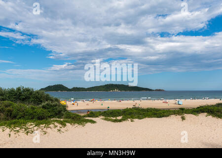 Beach 'Praia do Campeche' on the Atlantic island of 'Ilha de Santa Catarina', Florianópolis, Santa Catarina, Brazil, Latin America Stock Photo