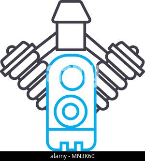 Car injector icon. Outline car injector vector icon for web design ...