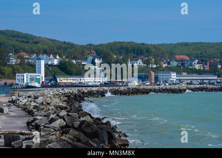 The habour-site of Sassnitz, Island of Rügen, Baltic Sea, Mecklenburg-West Pomerania, Germany, Europe Stock Photo