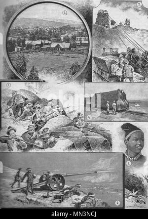 Anglo Boer War. Vintage engraved illustration. Published in magazine in 1900. Stock Photo