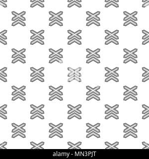 Two non barrier railways pattern vector seamless Stock Vector