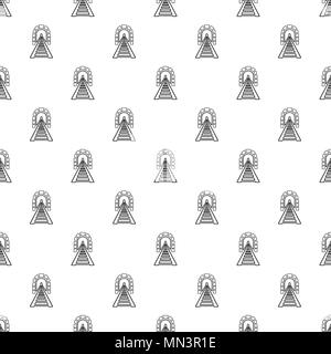 Railway tunnel pattern vector seamless Stock Vector