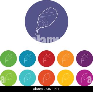 Vaping juice bottle icon, outline style Stock Vector