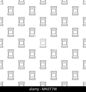 Food snack pillow bag pattern vector seamless Stock Vector