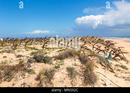 Anchor graveyard,Tavira, Portugal Stock Photo