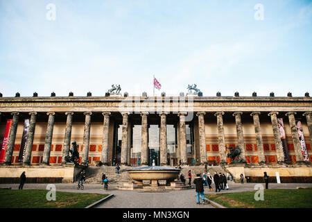 Berlin, Germany 15 February 2018: Old Museum or Altes Museum. Art museum in Berlin on the Museum island neoclassical architectural style. Stock Photo