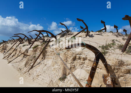 Anchor graveyard,Tavira, Portugal Stock Photo
