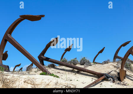 Anchor graveyard,Tavira, Portugal Stock Photo