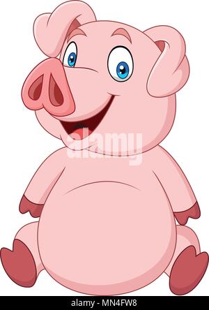 cartoon-happy-pig-sitting-
