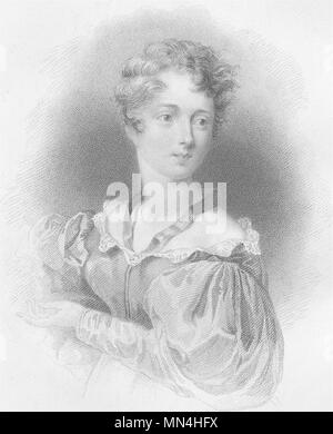 WRITERS. Rt Isle Lady Caroline Lamb; Finden 1833 old antique print picture Stock Photo