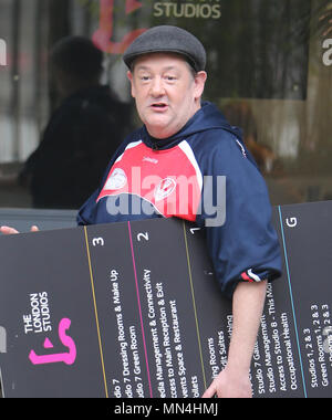 Johnny Vegas seen taking a piece of ITV home with him, outside ITV Studios  Featuring: Johnny Vegas Where: London, United Kingdom When: 13 Apr 2018 Credit: Rocky/WENN.com Stock Photo