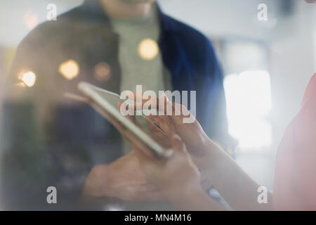 Close up businesswoman using digital tablet Stock Photo