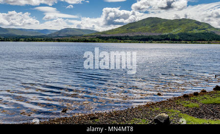 Loch Eil on a cold winters day in Lochaber in the Scottish Highlands Stock Photo