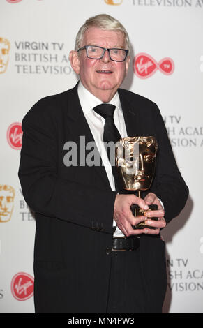 Photo Must Be Credited ©Alpha Press 079965 13/05/2018 John Motson Virgin TV British Academy Television Bafta Awards 2018 Pressroom at Royal Festival Hall London Stock Photo