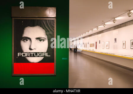 Portugal art, view of a work by Leonel Moura called 'Untitled (Amalia 6)' in the Centro de Arte Moderna in Lisbon, Portugal. Stock Photo