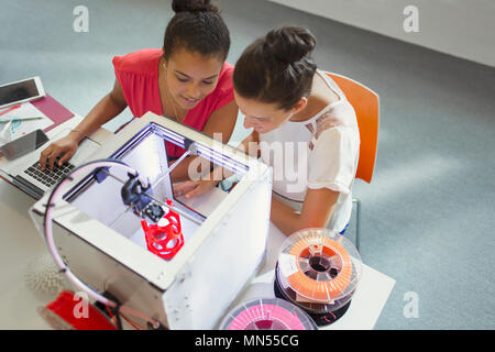 Female designers using 3D printer Stock Photo