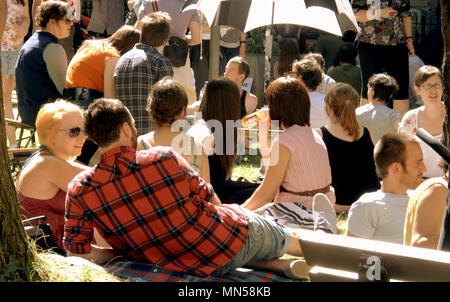 Gibson street gala west end festival  street party event tourists and locals Stock Photo