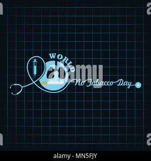Vector illustration,poster or banner for world no tobacco day Stock Vector