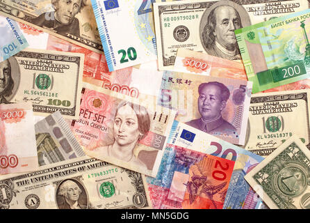 Various banknotes background Stock Photo