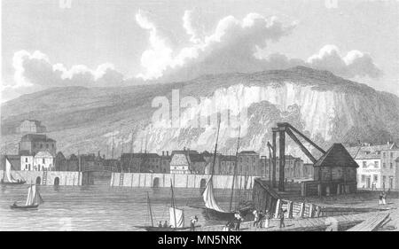 KENT. Landing Place Dover. (Finden/Westall) 1830 old antique print picture Stock Photo