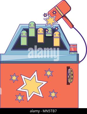 hammer arcade machine icon over white background, vector illustration Stock Vector