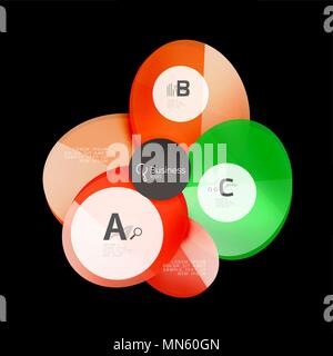 Geometrical abstract infographics banner template. Geometrical abstract infographics banner template, vector illustration Stock Vector