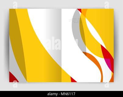 Wave design business brochure or annual report cover. Wave design business brochure or annual report cover. Abstract background Stock Vector