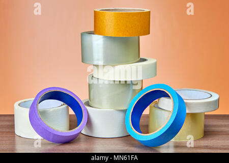 Colored Tape In Large Rolls Image Stock Photo - Download Image Now
