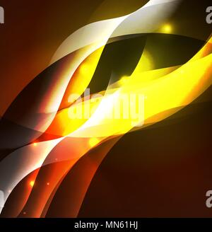 Illuminated neon waves. Vector abstract illuminated neon waves Stock Vector