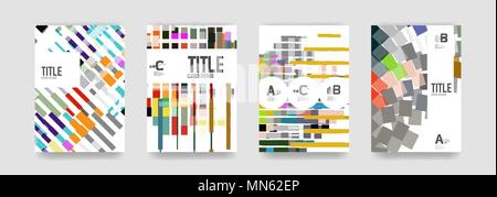 Set of brochure cover templates. Set of vector brochure cover templates Stock Vector
