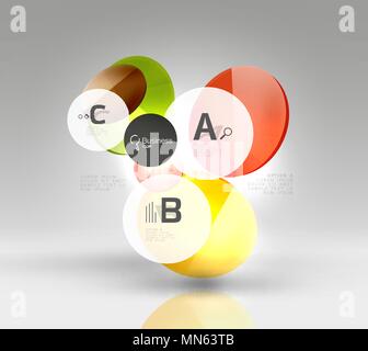 Circle abstract background. Circle abstract background. Vector template background for print workflow layout, diagram, number options or web design banner Stock Vector
