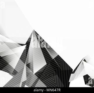 3d triangles and pyramids, abstract geometric vector background Stock ...