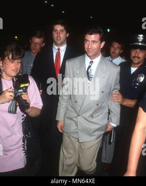 HOLLYWOOD, CA - AUGUST 09: Actor Mel Gibson attends 'Air America' Hollywood Premiere on August 9, 1990 at Mann's Chinese Theatre in Hollywood, California. Photo by Barry King/Alamy Stock Photo Stock Photo