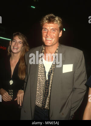 HOLLYWOOD, CA - AUGUST 09: Actor Dolph Lundgren attends 'Air America' Hollywood Premiere on August 9, 1990 at Mann's Chinese Theatre in Hollywood, California. Photo by Barry King/Alamy Stock Photo Stock Photo