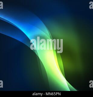 Illuminated neon waves. Vector abstract illuminated neon waves Stock Vector