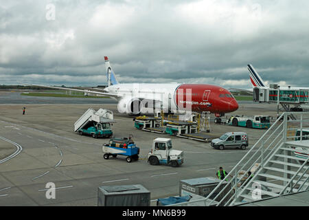 Boeing 787-9 Dreamliner Norwegian airline. Stock Photo