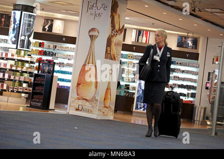 Duty free shops at Ministro Pistarini International Airport, Ezeiza, EZE, Buenos Aires, Argentina, Stock Photo