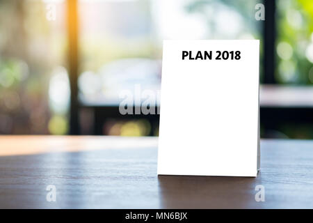 Plan 2018 Notebook business team meeting  with an Plan 2018 Stock Photo