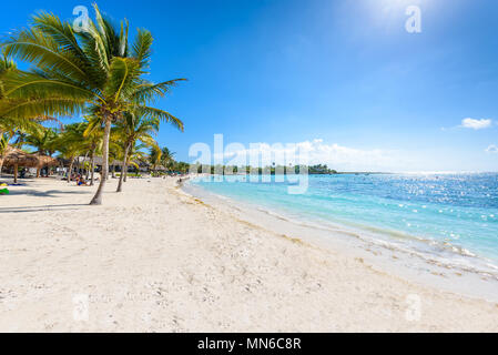 Akumal bay - Caribbean white beach in Riviera Maya, coast of Yucatan ...