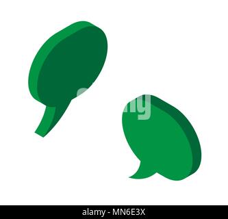 Chat icon, message. Isometric vector illustration Stock Vector