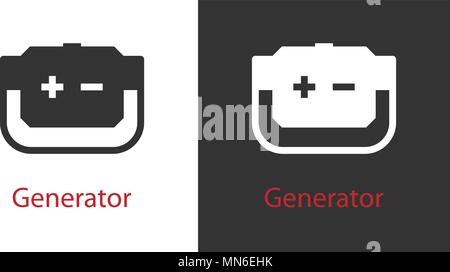 Petrol electric generator vector icon Stock Vector