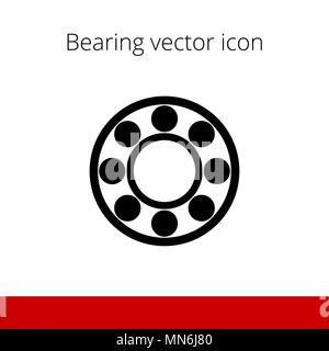 Bearing icon. Simple illustration of bearing vector icon for web Stock Vector