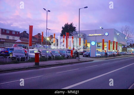 VW Dealership, Colindale, London, UK, England Stock Photo