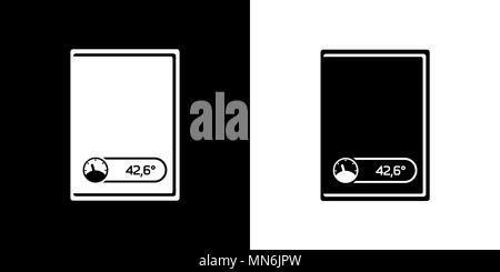 Heating boiler vector icon with temperature sensor Stock Vector